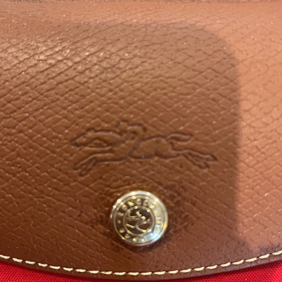 Longchamp Red Tote with Brown Handles - Picture 2 of 8